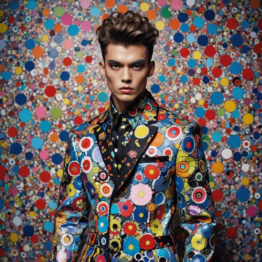 High-Fashion Model in Avant-Garde Editorial Style