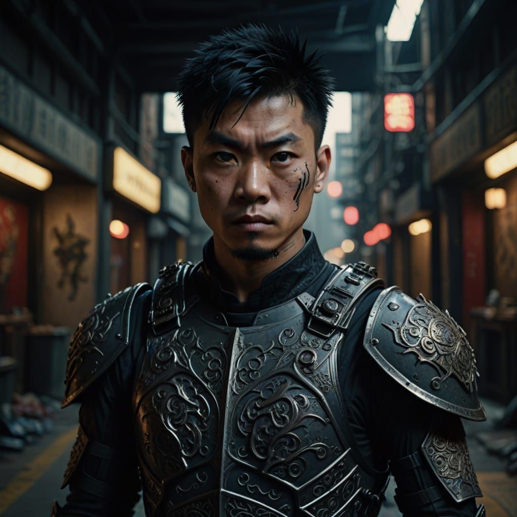 Chinese Punk Superhero in Neo-Gothic Armor