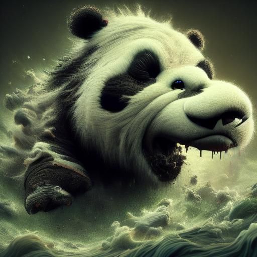 Detailed Giant Panda Matte Painting