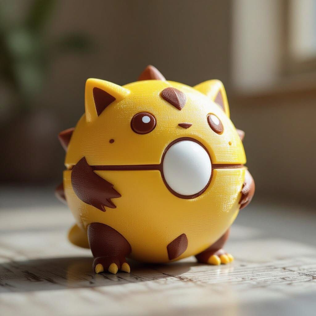 3D Printed Monster Sphere Inspired by Sandshrew