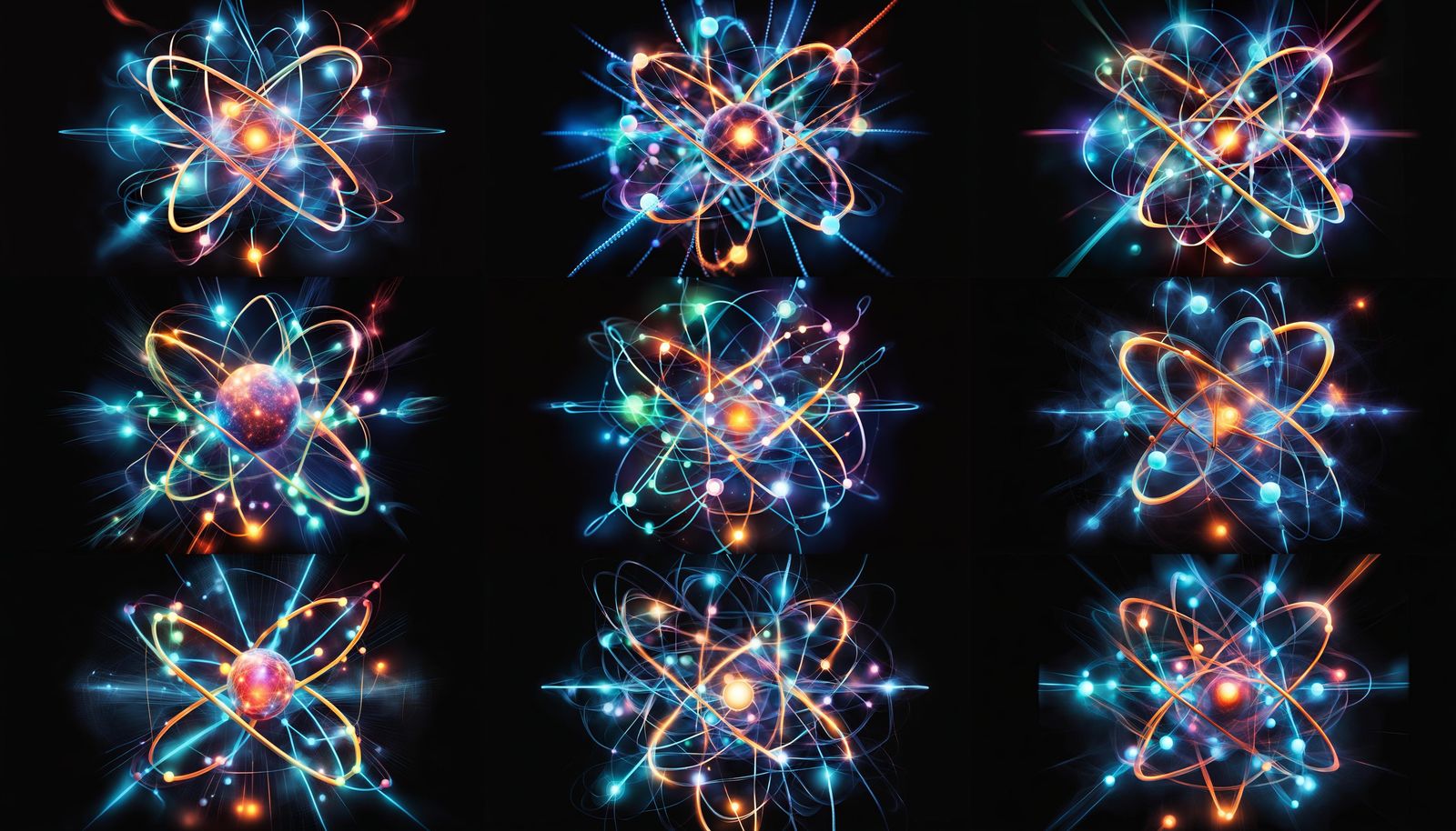 Glowing Atoms in Dark Space