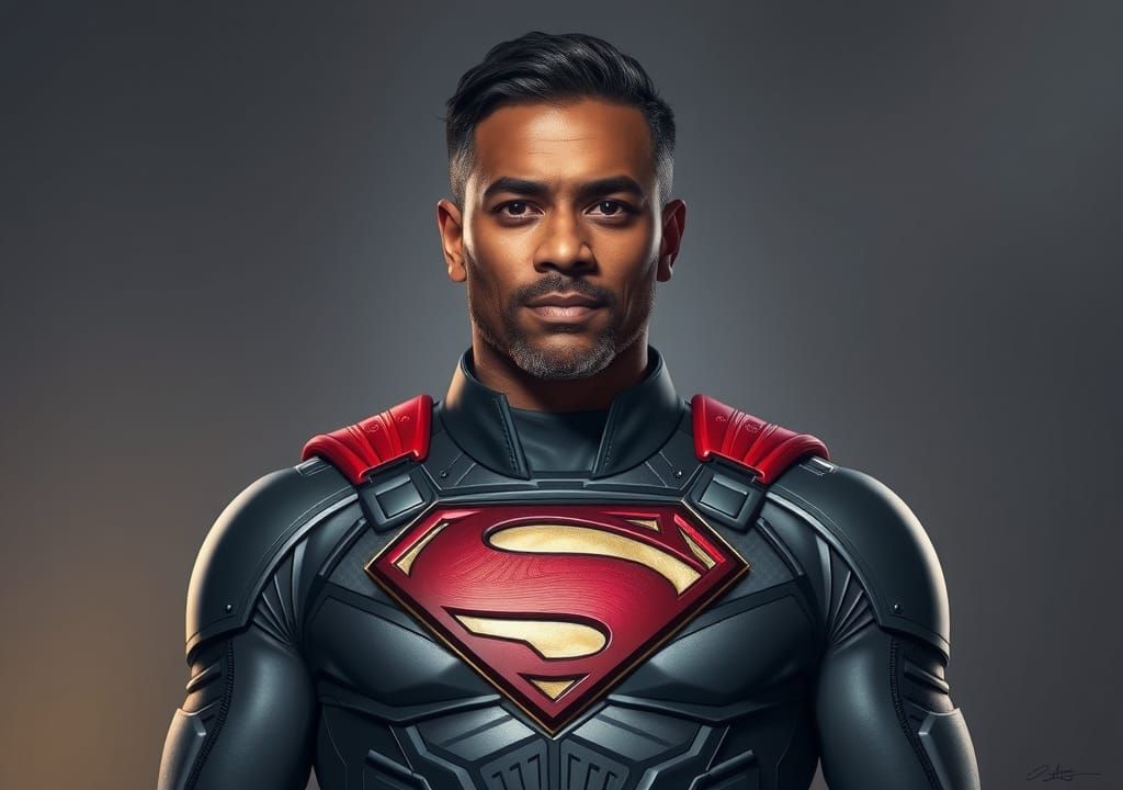 Afrofuturist Leader in High-Tech Neoprene Suit