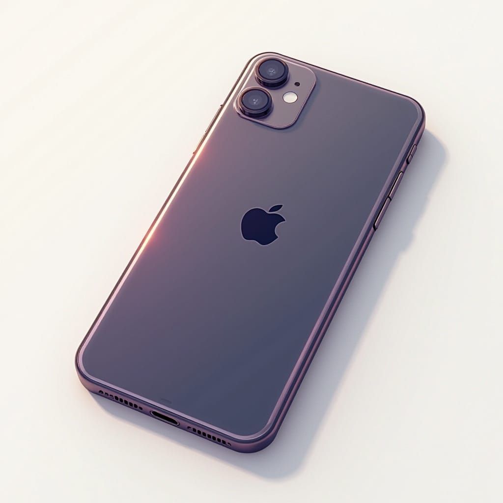 Photorealistic iPhone Render in Syd Mead Style