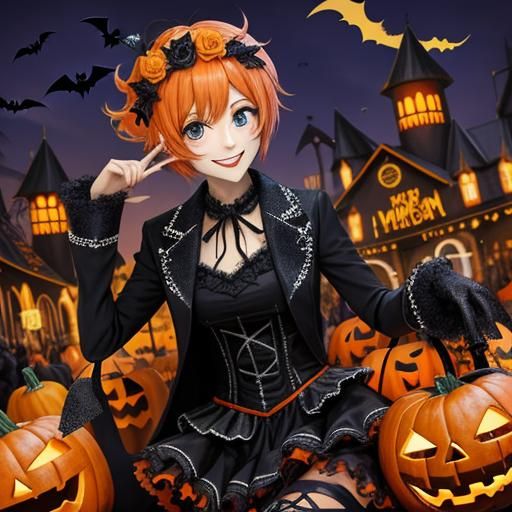 Festive Halloween Carnival Scene