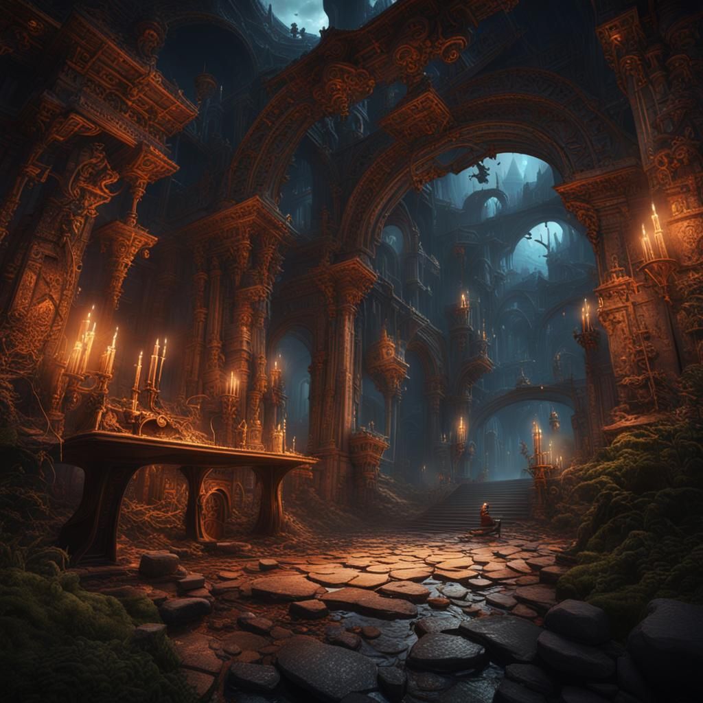 Fantasy Escape: A Matte Painting of Mystery