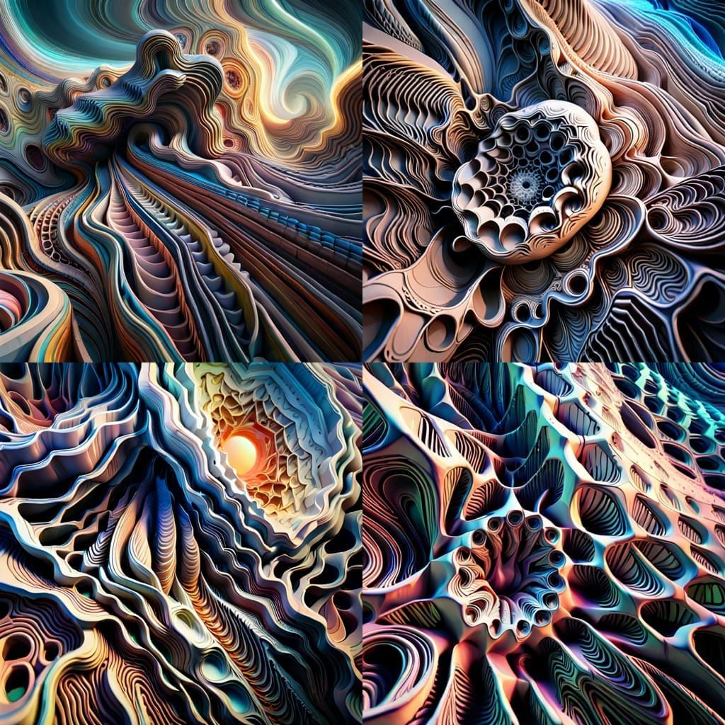 Geometric Abstract in Polychromatic Octane Render