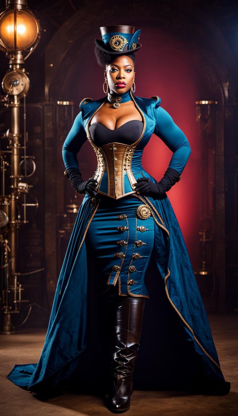 Avant Garde Plus-sized Steampunk -inspired Fashion Model 2