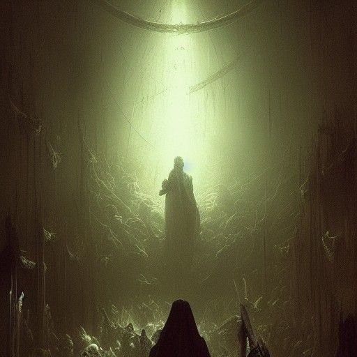 Terrifying Horror Image Inspired by Engravings and Dark Art