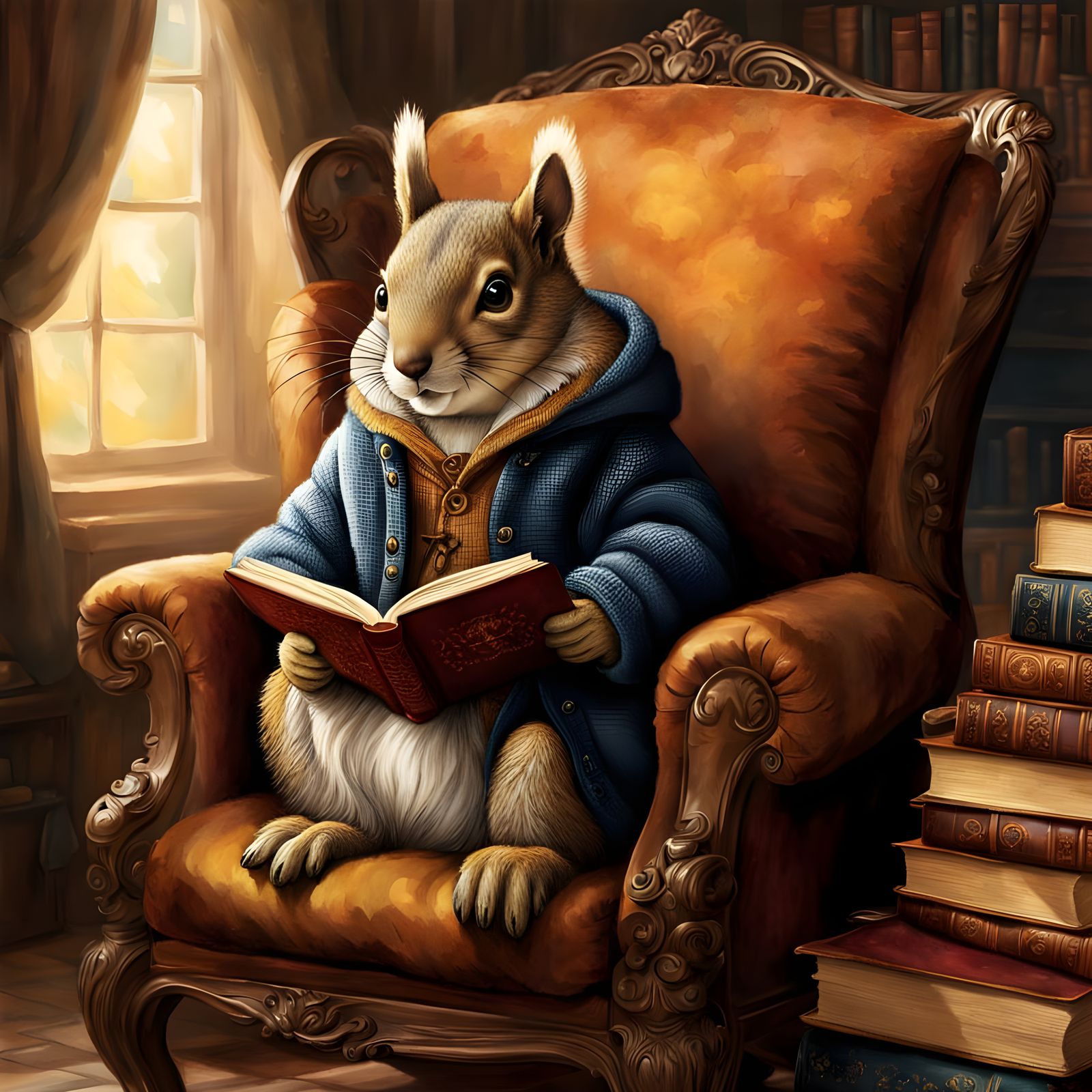 Whimsical Squirrel Enchanted by Fantasy