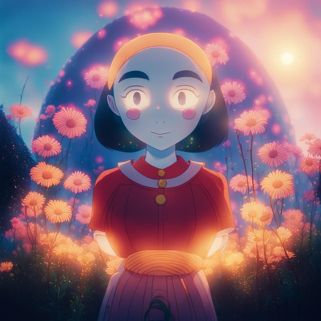 Ethereal Dreamland in Cinematic Style, Inspired by Hayao Miy...