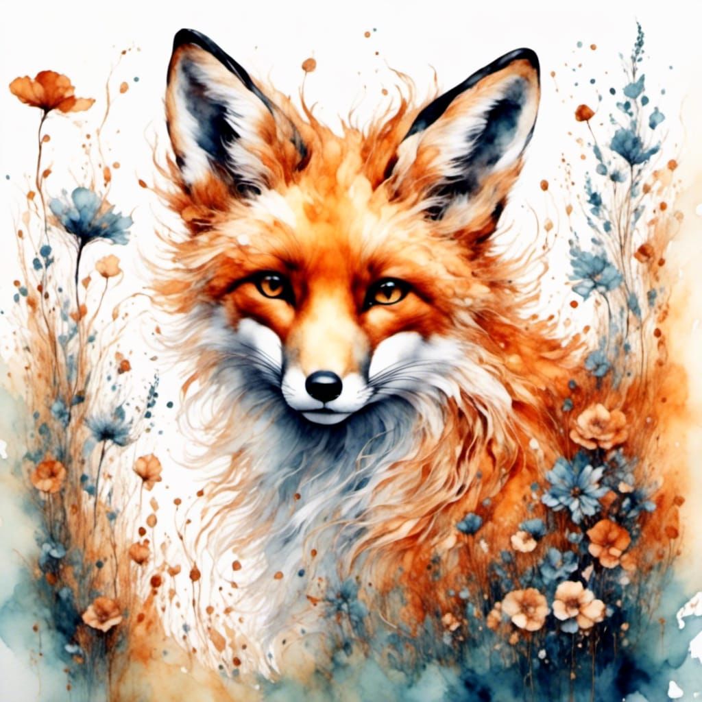 Fox watercolor