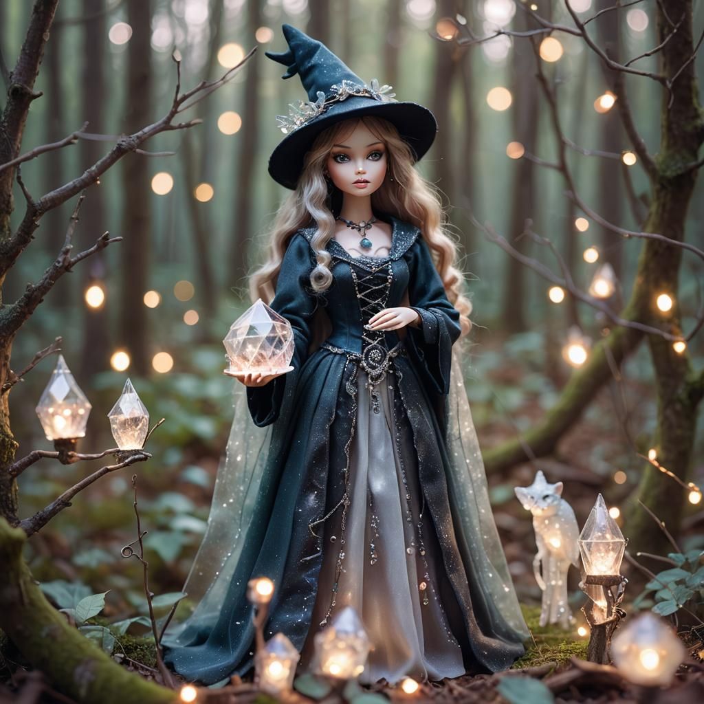 Benevolent Witch Fashion Doll in Fairy Woods