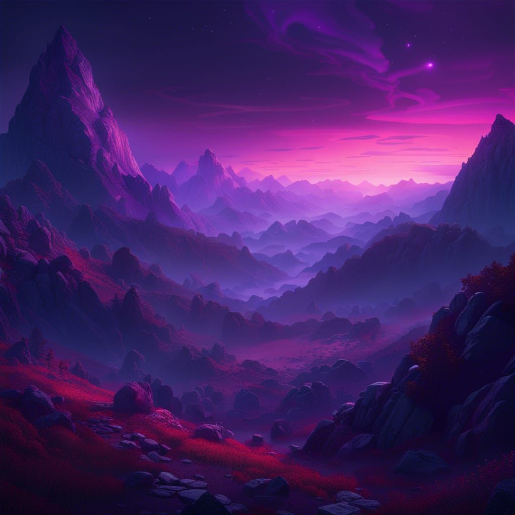 Dark Fantasy City Valley at Dawn in 8K