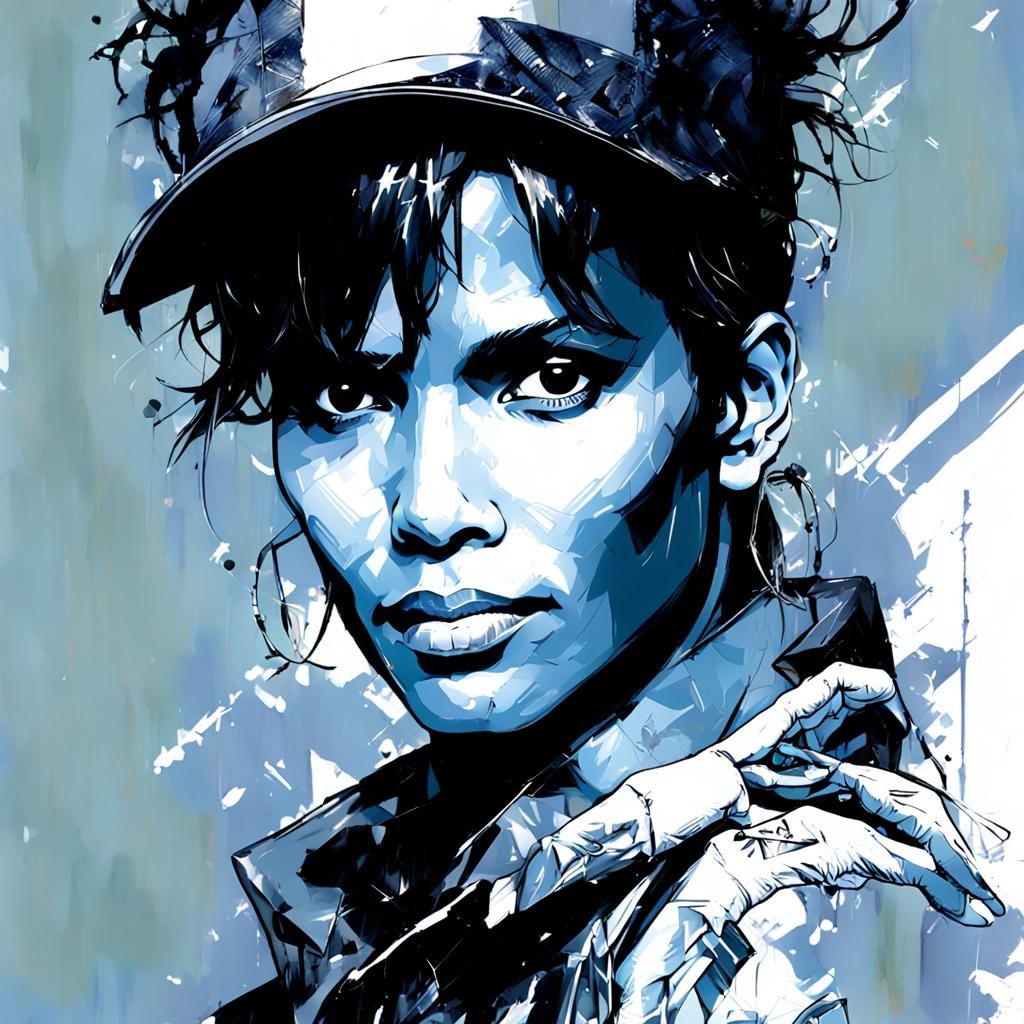 Halle Berry in Yoji Shinkawa Art Style
