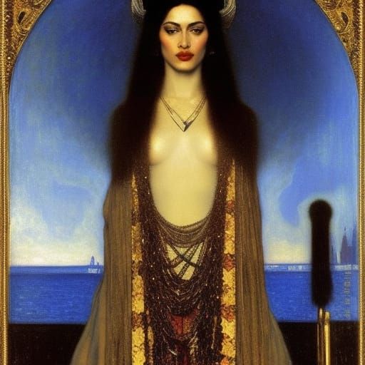 Salome Painting in Art Nouveau Style