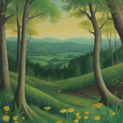 Mushroom in the Style of Rousseau