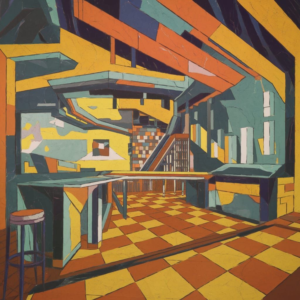 Surreal Dystopian Tavern in a Dreamy, Ben Templesmith-Inspir...