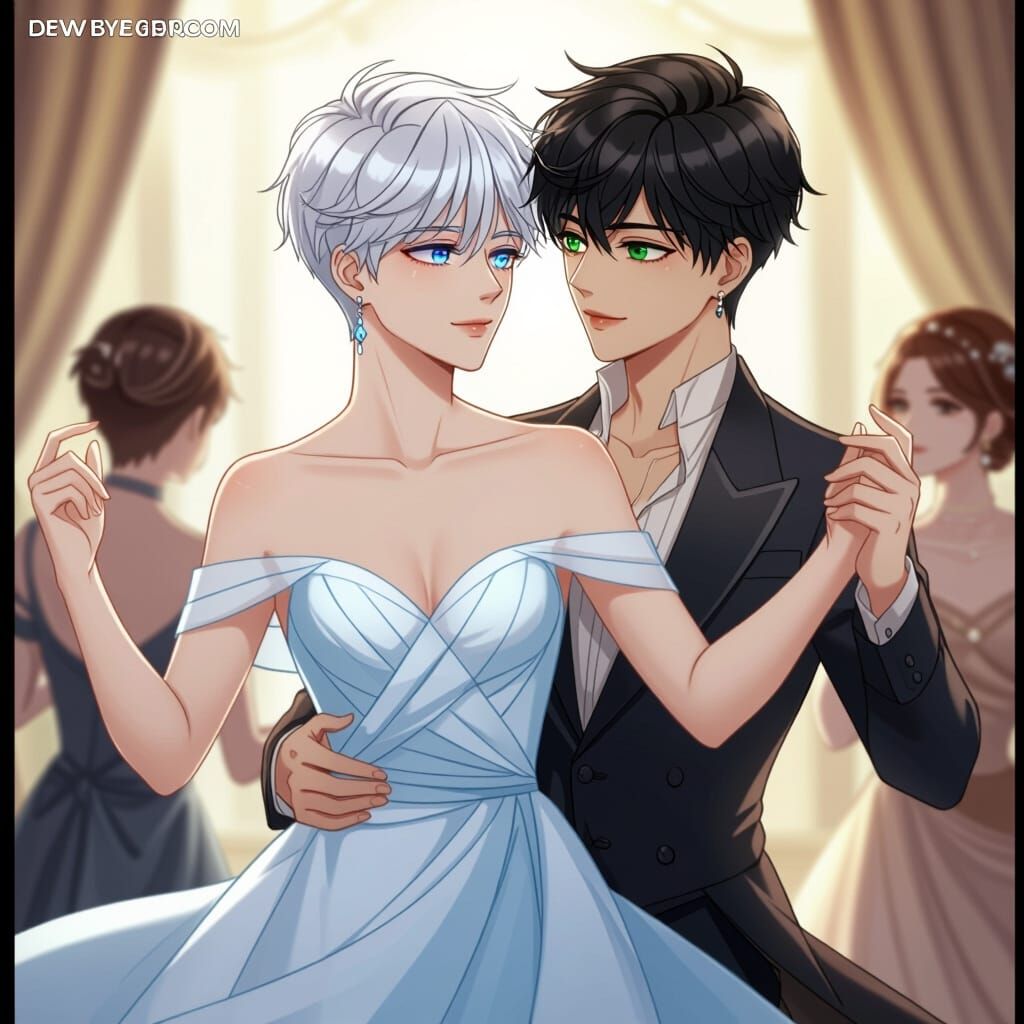 BL Comic Art: Men Dancing in Elegant Attire