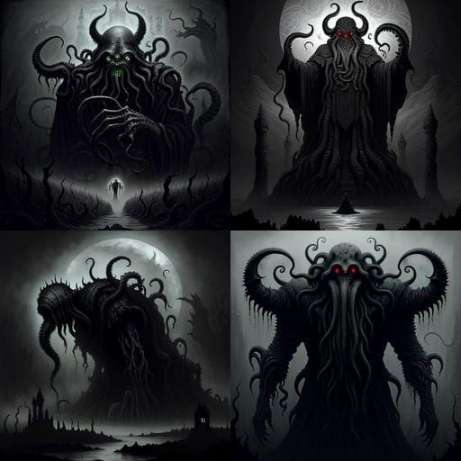 Ancient Deities in Monochromatic Glory