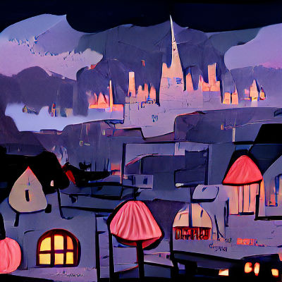 Cozy Cityscape Inspired by Kiki's Delivery Service