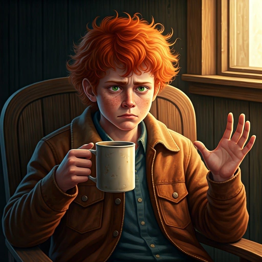 Troubled Teenager in Morning Light: A Psychological Portrait