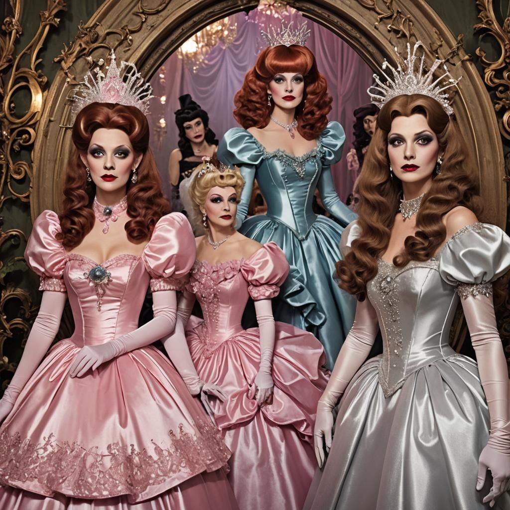 Extravagant Witches in Satin Wonderland