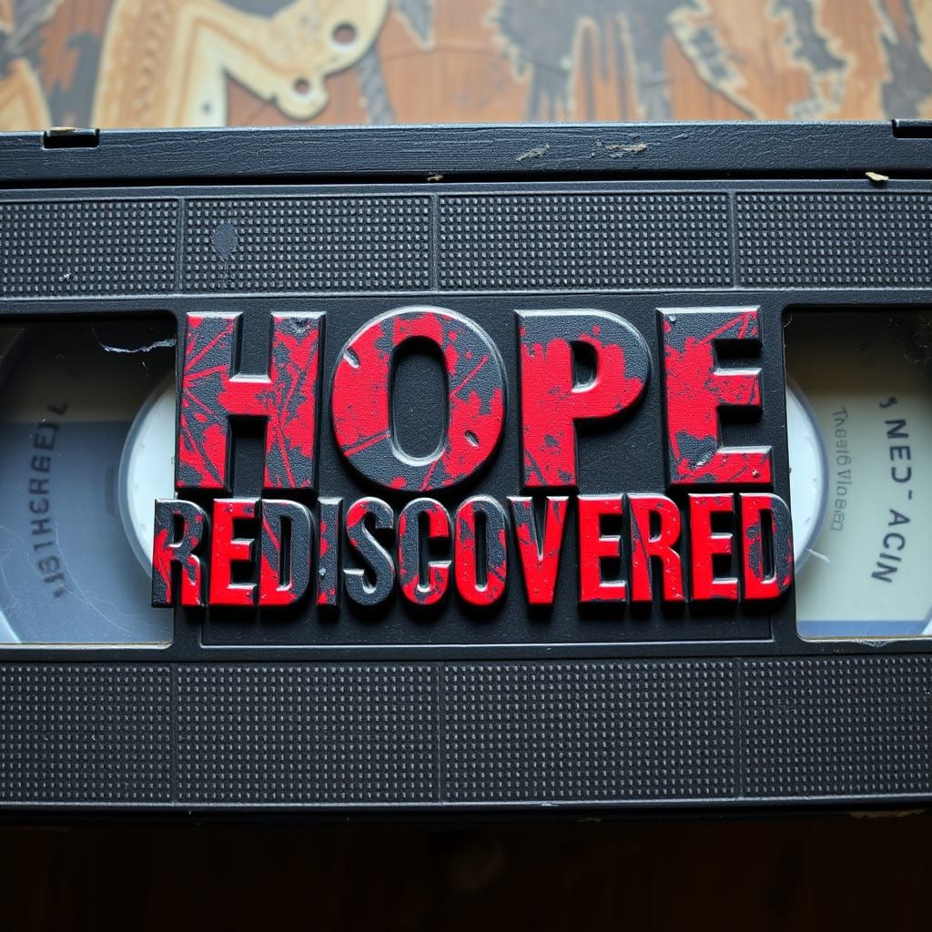 Gritty Retro Future VHS Tape Icon