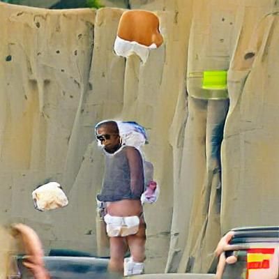 Humorous Image of a Person Wearing a Diaper