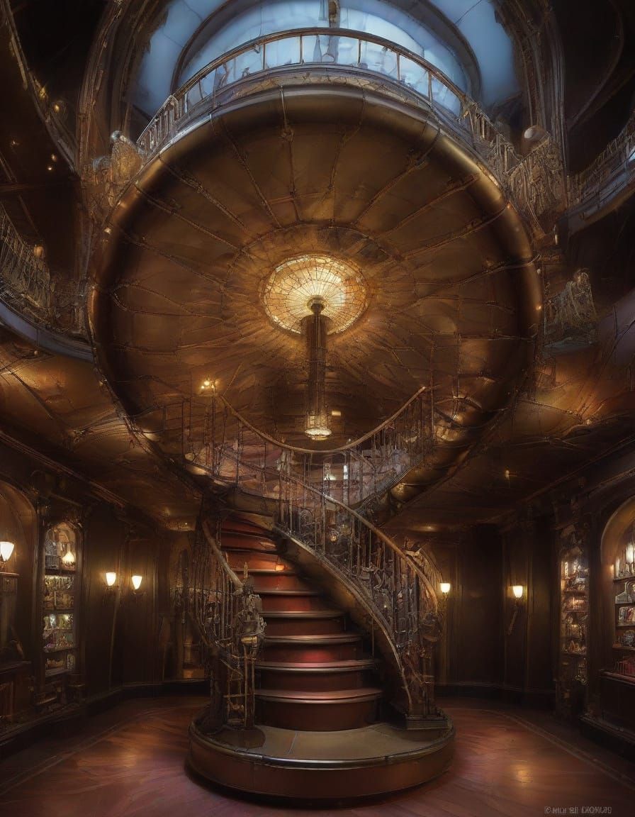 Steampunk Zeppelin's Dizzying Stairway to Heaven