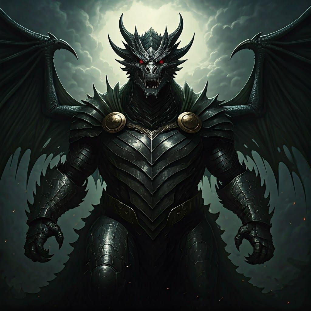 Regal Dragon of Doom: Majestic, Metallic Beast Soars