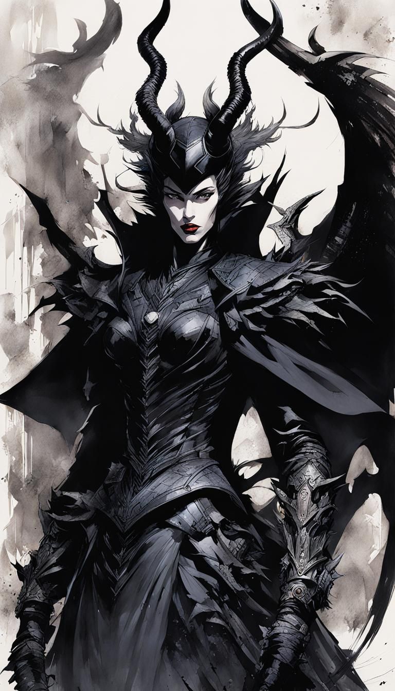 Maleficent as Digital Art by Yoji Shinkawa