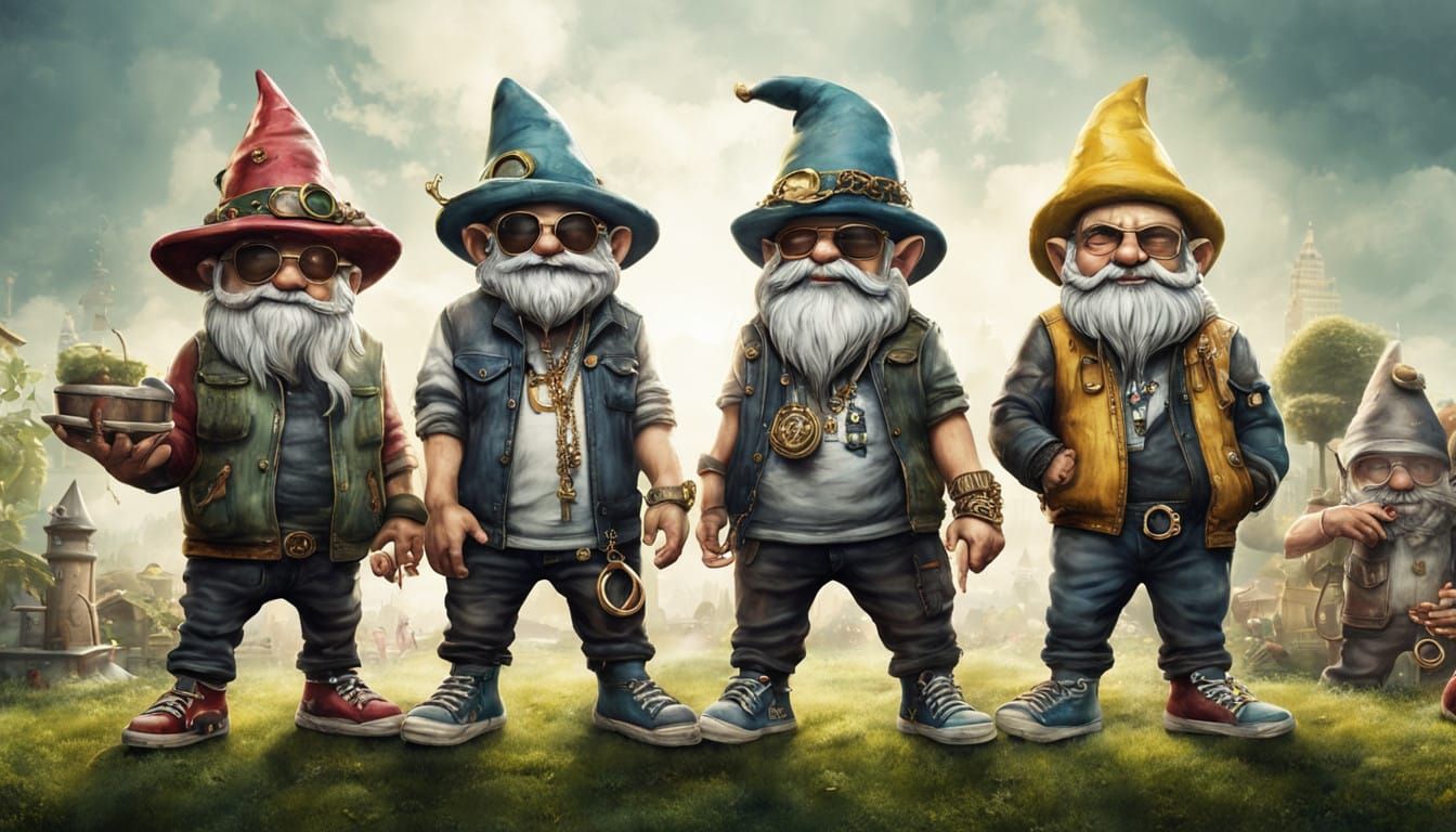 Grunge Gnomes in Hip-Hop Gear