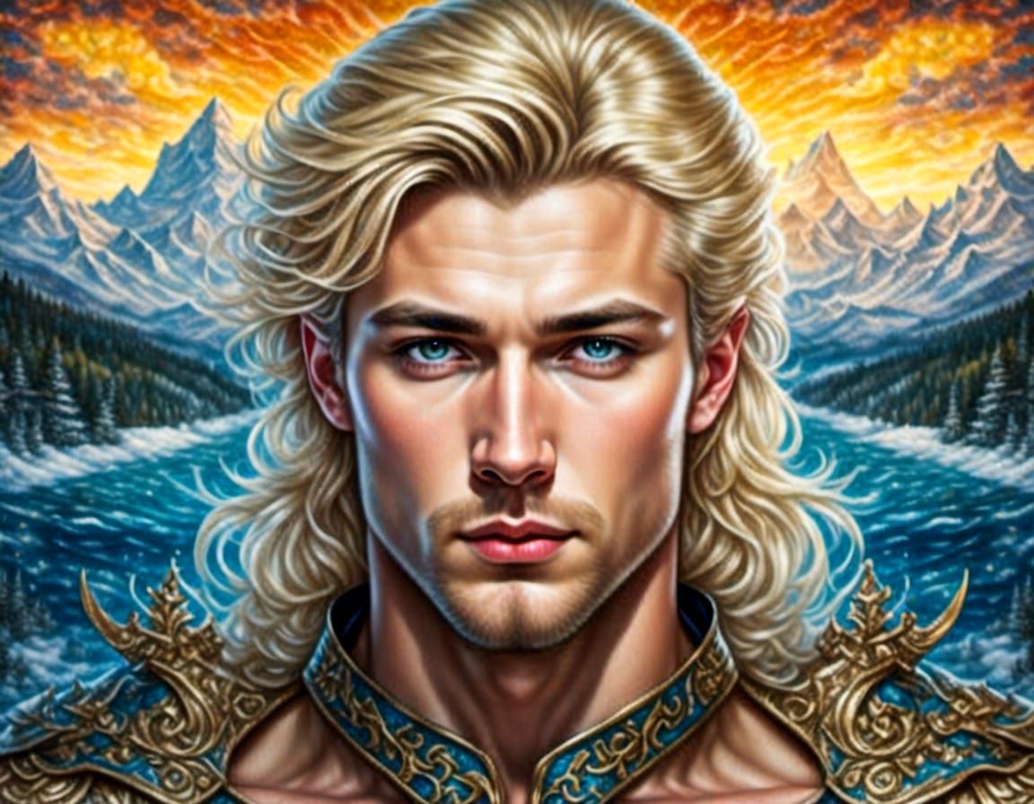 Portrait handsome young man