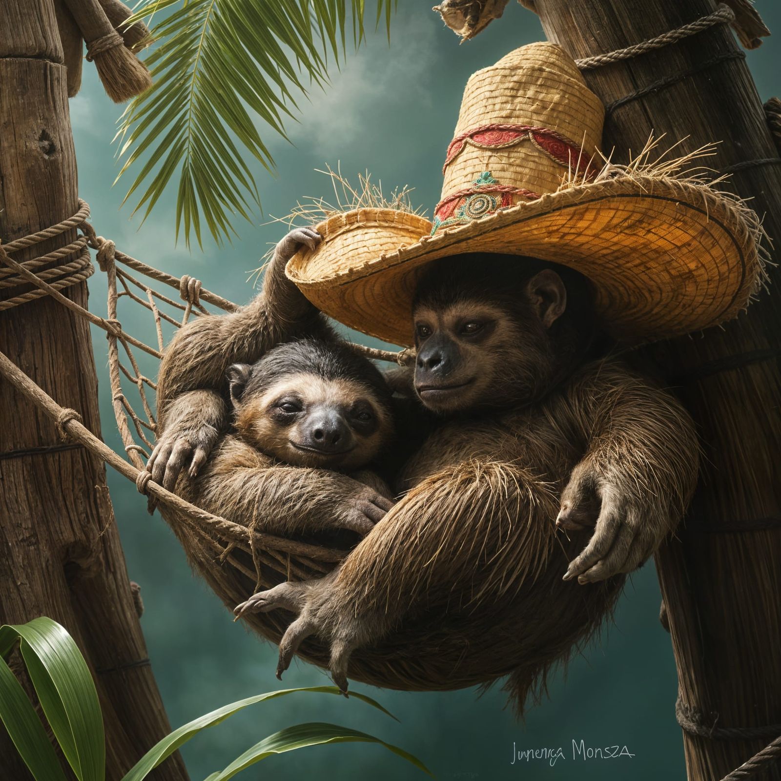 Sloth Nap Interrupted: A Whimsical Scene