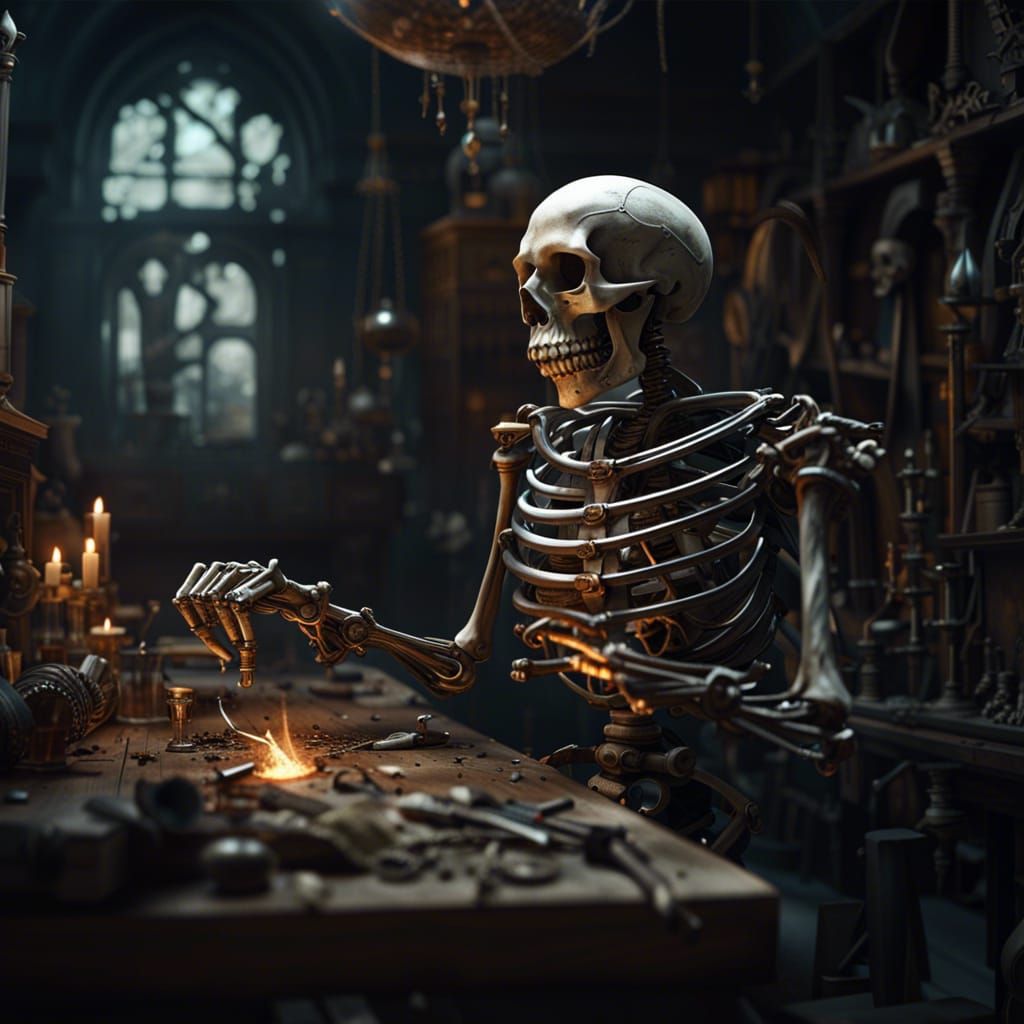 Skeleton Metalsmithing: Epic Digital Matte Painting