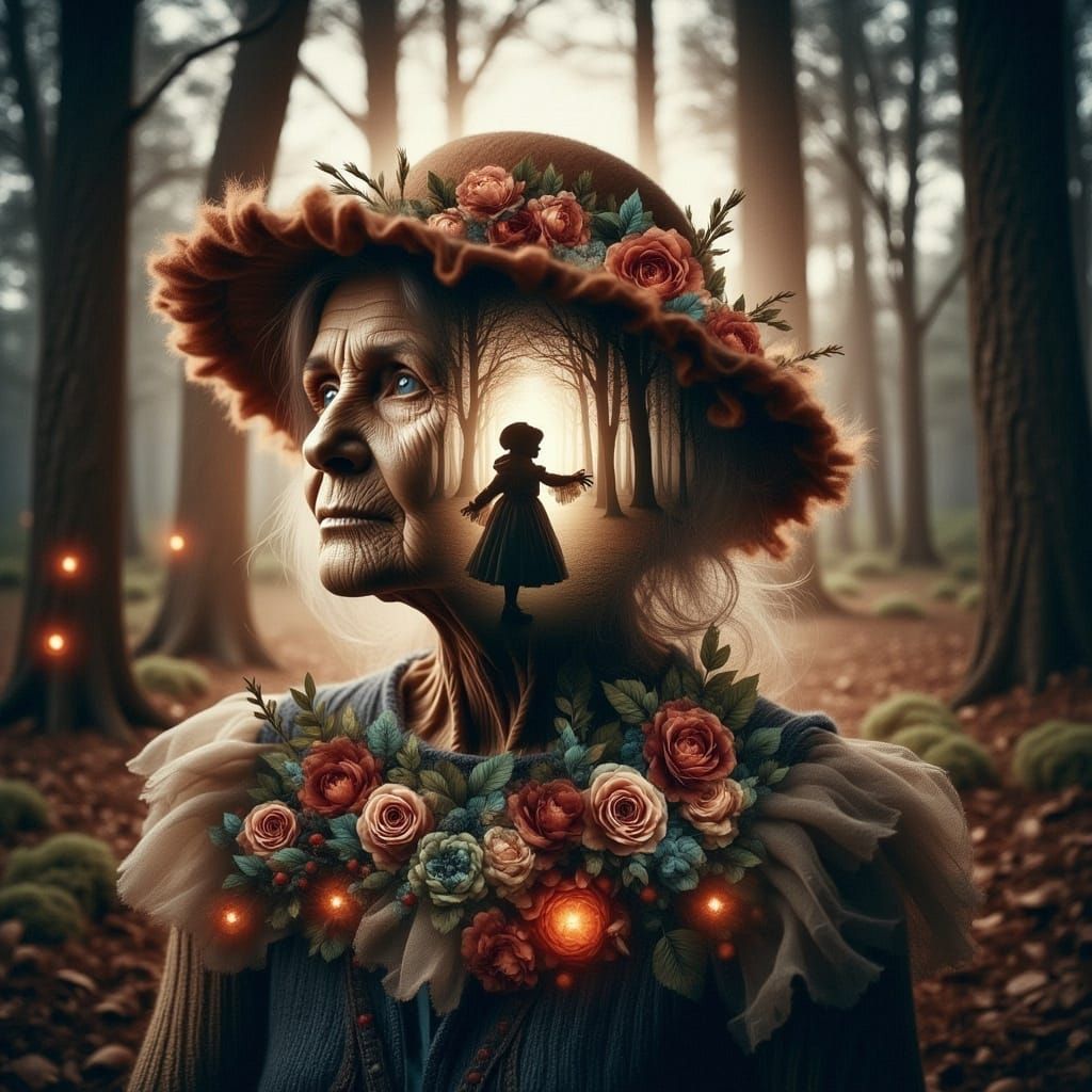 Enchanted Forest Scarecrow in Whimsical Style