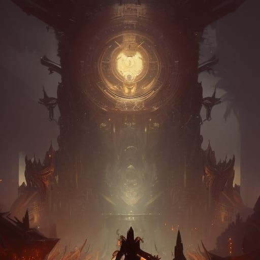 Hyperdetailed God of Gods in Dark Fantasy Style