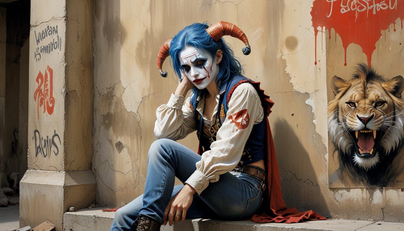 A Heartbroken Jester Confronts Despair