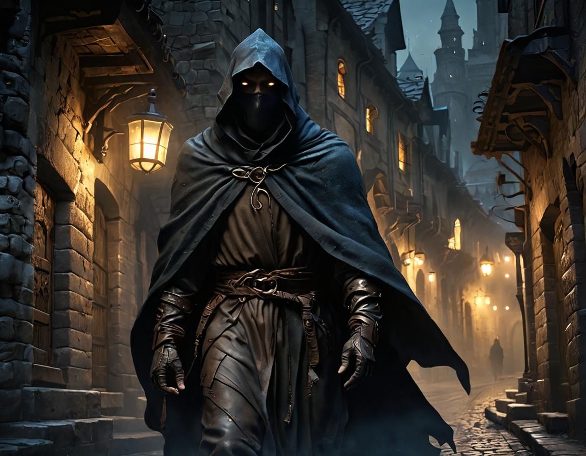 Medieval Thief in Dark Fantasy Style