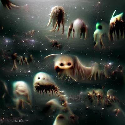 Eerie Space Creatures in the Deep