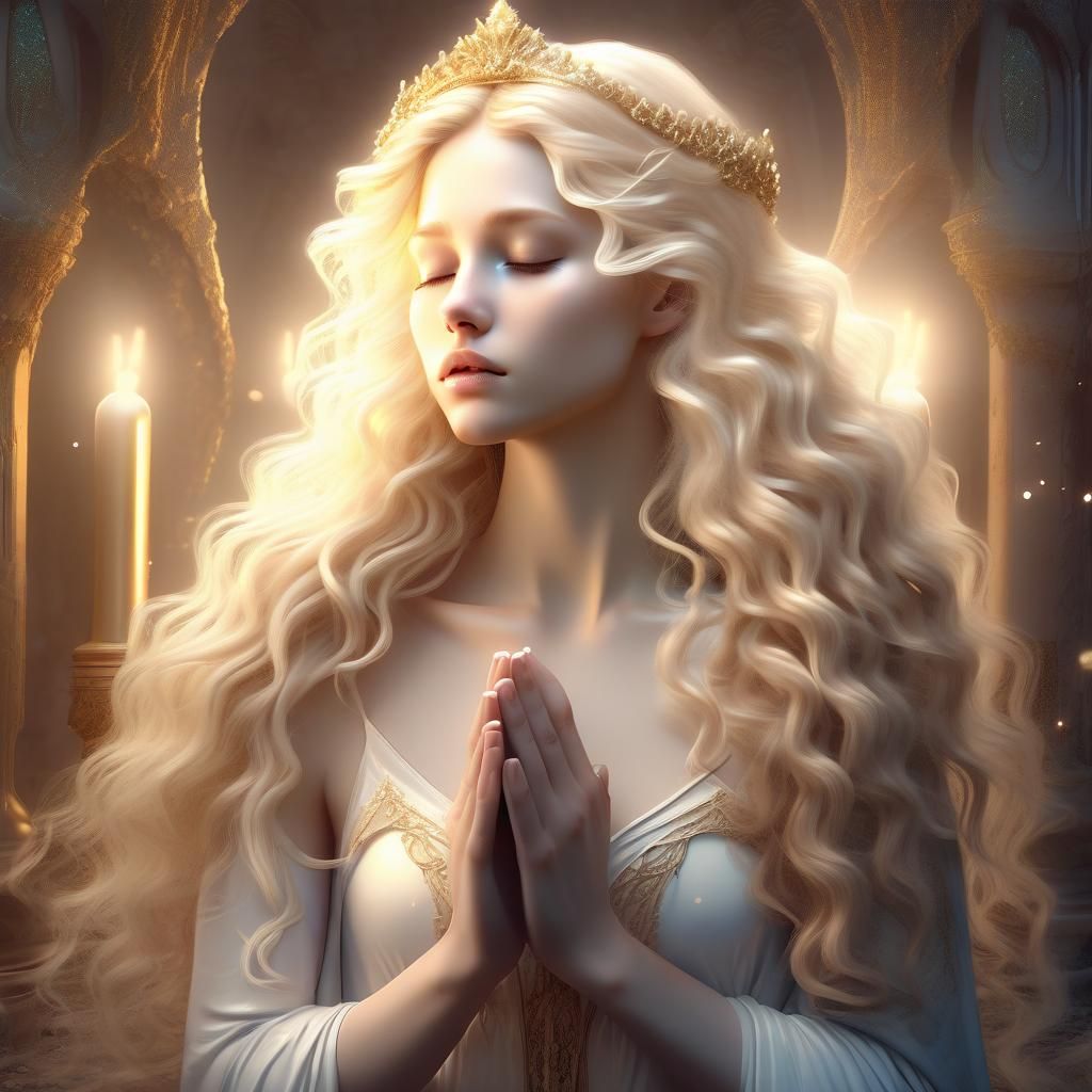 Mystical Princess Persephone in Golden Fantasy