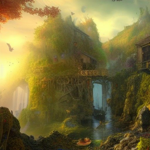 Surreal Matte Painting of Misunderstanding in Deep Color