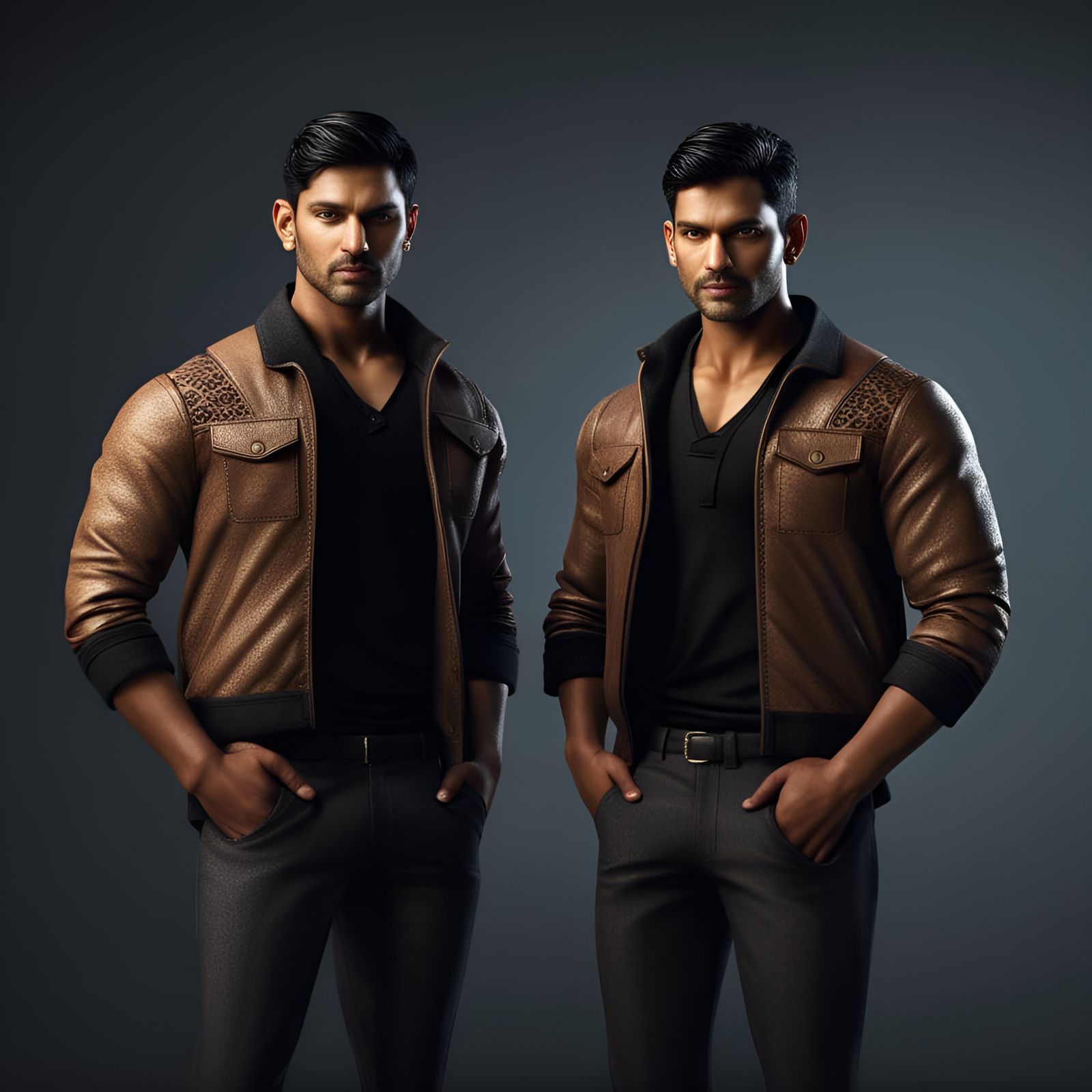 Hyperdetailed Twins in London at Night