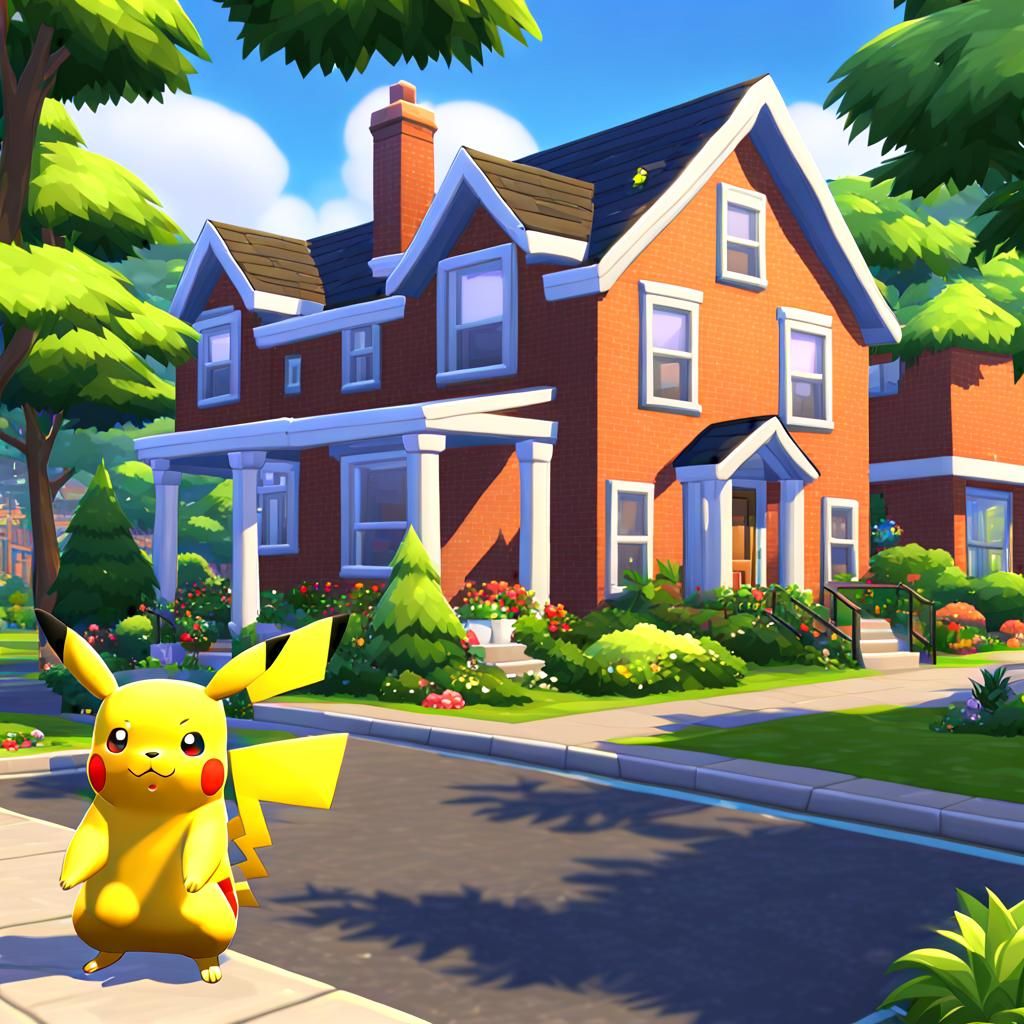 Pikachu in The Sims 4 Style