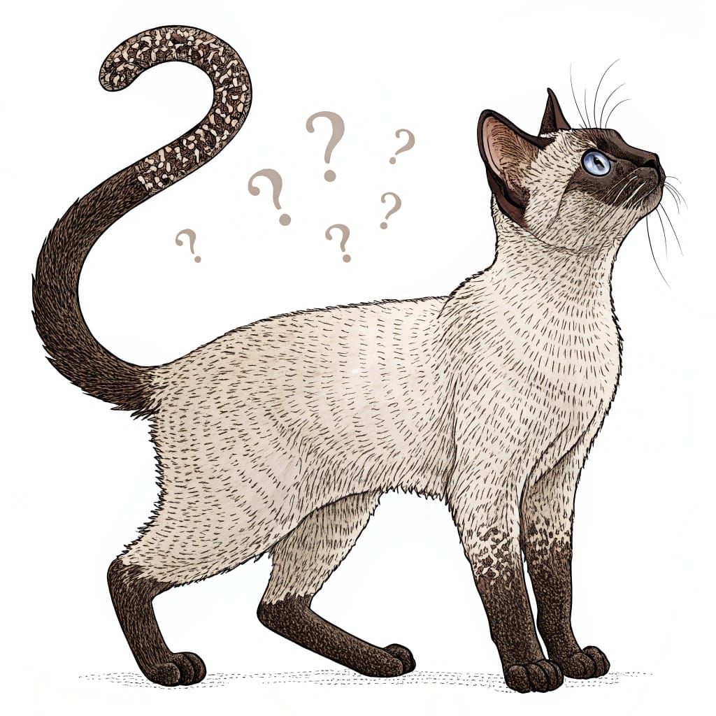 Siamese Cat ASCII Art: Monochrome Keyboard Portrait