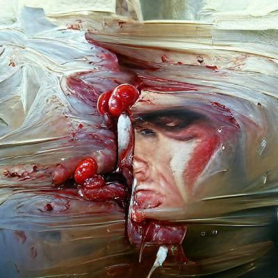 Bleeding Elvis: Dramatic Oil Painting