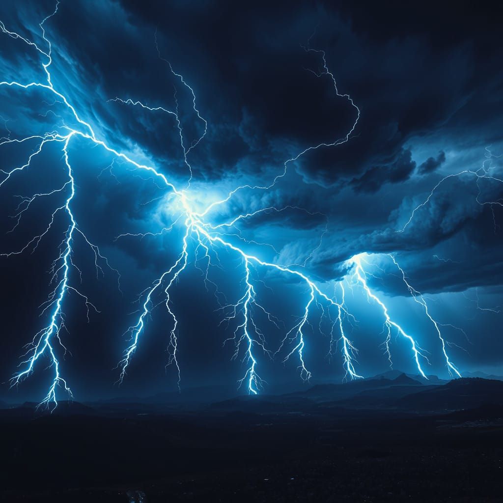 Electric Storm Apocalypse in Cinematic Style