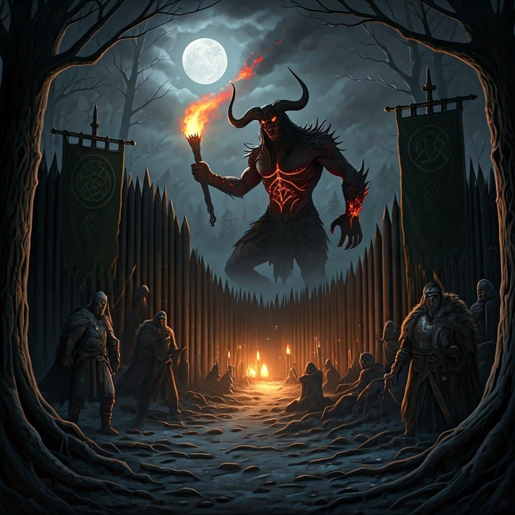 Moonlit Druidic Warriors Clash with Slavic Warlords in Epic ...