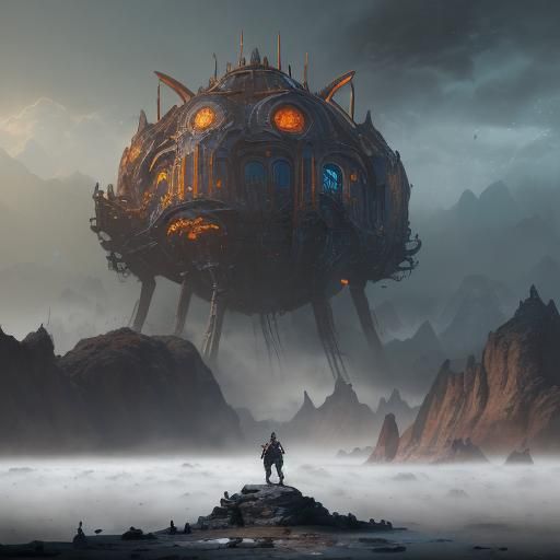 Upgraded Titan TV Man Emerges: Detailed Fantasy Art