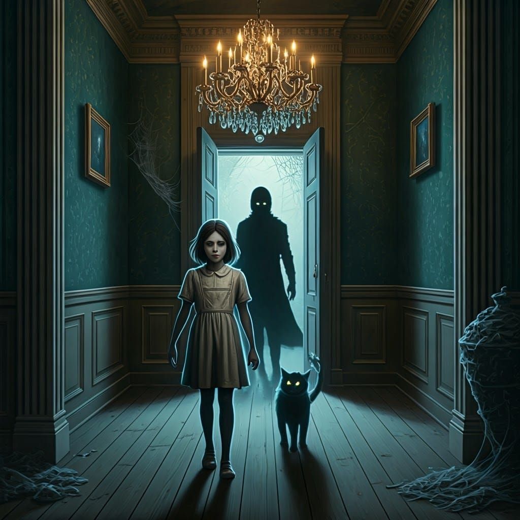 Ethereal Encounter in a Haunted Mansion